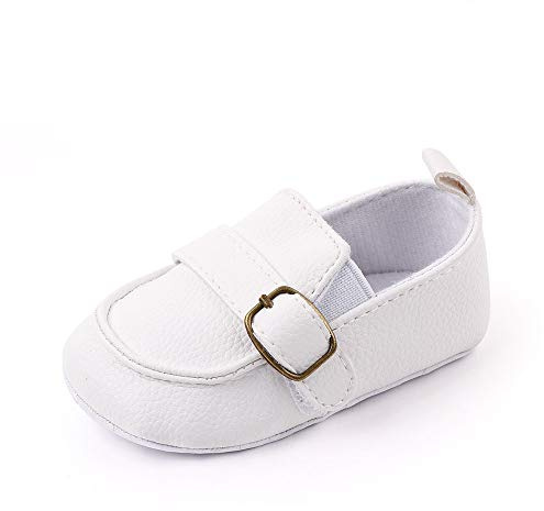 MASOCIO Blanco Zapatos Bebe Niño Primeros Pasos 6-12 Meses Mocasines Bebé Recién Nacido Moda Plano Comodas