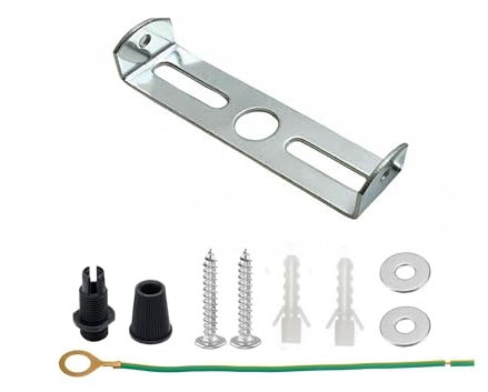 LEDSone Deckenrosette mit Bügel und Zubehör, Eisen, Silber, Passende Deckenleuchten-Abdeckplatten Lichtbefestigungs-Rosettenhalter mit Zubehör für Kronleuchterbeleuchtung (80 MM-1PK)