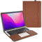 TYTX MacBook Air Leather Case 13.6 Inch 2022 A2681 M2 Laptop Sleeve Protective Folio Book Cover (A2681 M2, Dark Brown)