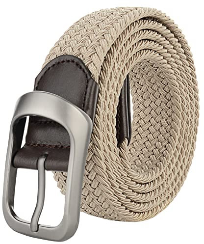 Drizzte Gürtel Übergröße Herrengürtel Männer Arbeits Stretchgürtel Flechtgürtel Beige 140cm