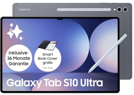 Samsung Galaxy Tab S10 Ultra AI-surfplatta, Android-surfplatta, 12 GB RAM, 1 TB minne, AMOLED-skärm, antireflexbeläggning, inkl. S Pen, WiFi, Moonstone Gray, 36 månaders tillverkargaranti