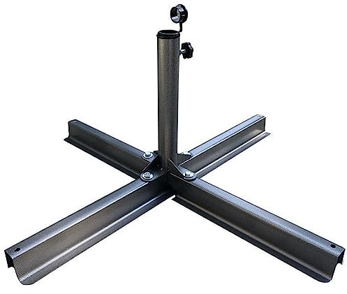 Supporto per ombrellone da giardino in metallo resistente, base a croce per ombrellone da giardino, supporto per albero di Natale