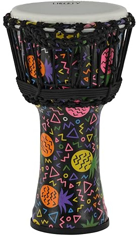 GEWA Liberty Djembé Rope Tuned - Storlek (diameter): 20,3 cm (8), höjd 41,2 cm (16,5) - Antal Rope Runners: 20 - Ananas