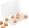 MKNZOME 18 Griglia Porta Uova da Frigo, Portauova Frigorifero Plastica Trasparente Contenitore Uova per Cucina di Casa, Frigorifero,Feste, Campeggio, Picnic, Escursionismo, Viaggi