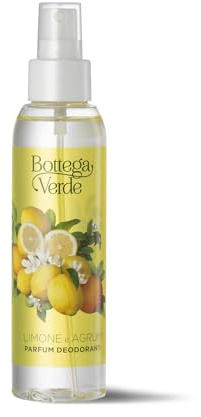 Bottega Verde Sicilien citroner, Spray Deodorant, 125 ml, uppfriskande, med citronextrakt från Sicilien, andningsaktiv hud, dermatologiskt testad, för alla hudtyper