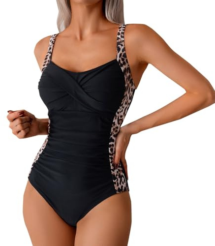 Swimsuit with Tummy Control Underwired V Neck Women's One-Piece Swimsuits Plus Size Modest Swimwear Ladies Tankini Swimwear Sets with Bra Support Sexy Swimming Costume Women Deals for The Day