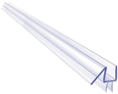 Guarnizione inferiore per porta in vetro, 50 cm, striscia di gomma trasparente (10 mm)