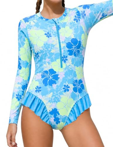 Ewbob Swimming Costume for Girls Kids Swimwear Bathing Suit -C25-07-9-10
