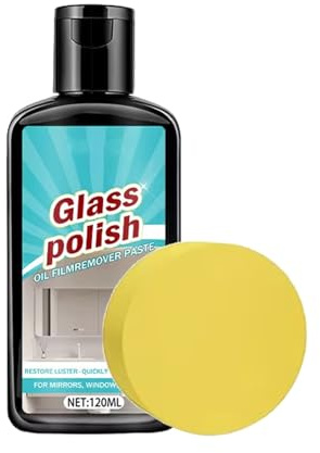 Puerta de ducha de vidrio - Limpiador de 120 ml de larga duración, quitamanchas de vidrio, limpiador de ventanas quitamanchas para espejo de ventana, cocina doméstica de patio de acero inoxidable, sol