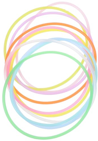NIYANGLE 100 Braccialetti in Silicone Elastico Luminosi al Buio, Accessori Anni ’80 Neon per Feste e Eventi, Braccialetti Sottili e Flessibili per Donna, Decorazioni Colore Colore Casuale