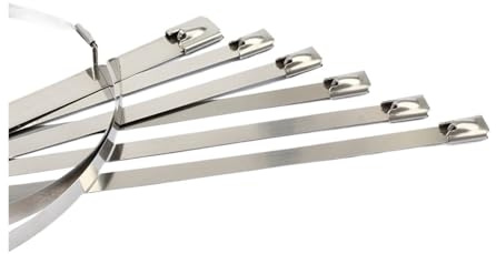 100 pz 8mm larghezza autobloccanti fili in acciaio inossidabile fascette metalliche avvolgenti(8mmx750mm)