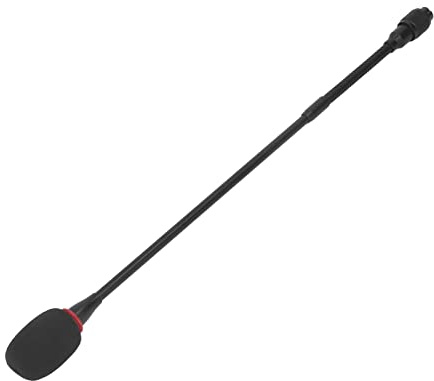 Mimdixy Microfono a collo di cigno, microfono a condensatore a collo di cigno flessibile in lega di alluminio da 16,5 pollici Microfono a condensatore a collo di cigno da tavolo per sale