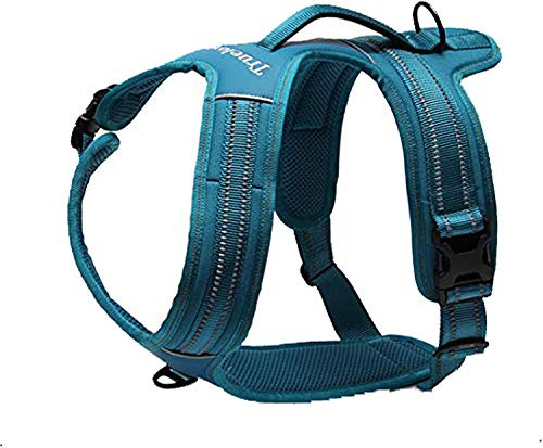 Arnés para perros Truelove TLH5551 que evita tirones con apertura en cuello acolchado y suave, material reflectante 3M, capa externa resistente Oxford para perros mayores