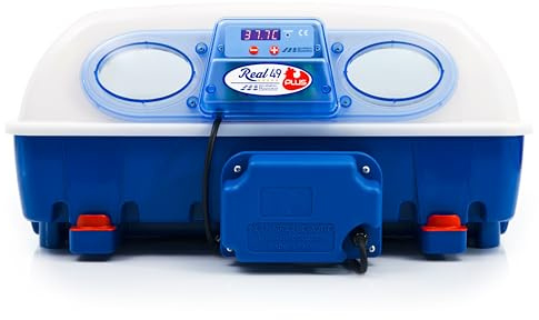 Borotto Real 49 Plus | Incubadora de Huevos Automática Profesional para 49 Huevos o 196 Pequeños con Volteador Huevos Automático, Control Temperatura y Sistema Antibacteriano Biomaster®| Made in Italy