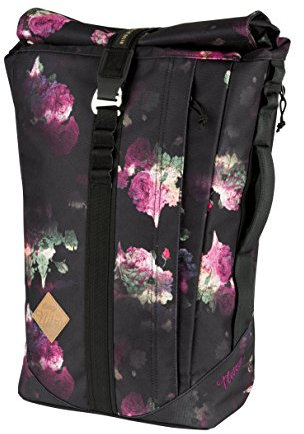 Nitro 878065 Scrambler, Businessrucksack mit Roll-Top und gepolstertem 15“ Wide Laptopfach, Urban Mobility Rucksack, Kurierrucksack, Alltagsrucksack, 28 L +, Black Rose