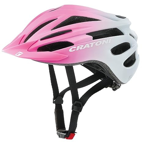 Cratoni Unisex – Adultos Pacer Jr Casco, Rosa/Blanco Mate, M
