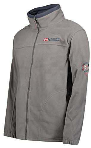 Geographical Norway Chaqueta de transición cálida de forro polar para hombre Tamazonia - Color: azul marino - Talla:, gris, L (grande)