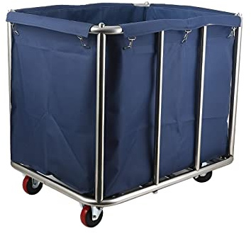 Easyars Large Laundry Cart With Wheels Heavy Duty Rolling Storage Basket Organizer 330Lb Load Truck for Large Family or Commercial Hotels and Hospital Laundry Room Transport Clothes and Linen Material
