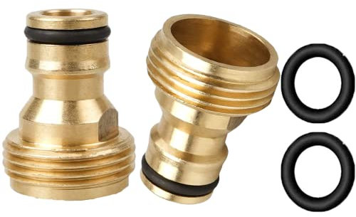 Connecteur de robinet, raccord rapide pour tuyau d'arrosage 3/4 en laiton mâle - Adaptateur Quick Connect pour cuisine