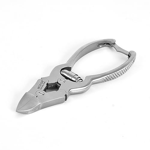 Toenail Clipper Cantilever Surgical Grade German Stainless Steel by Razor Edge, Heavy Duty Thick Toe Nail Cutter Professional Quality