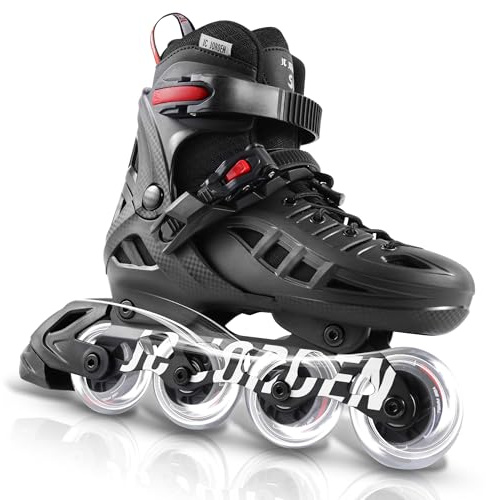 Inline Skates for Kids Girls and Boys, 4 Sizes Adjustable Roller Skates Blades with Full Light Up Wheels for Women Men, Durable Outer Shell, Roller Skates 4-12 Adults
