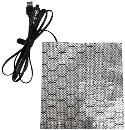 GERUI 10W Glass Container Heating Pad, Adjustable Heating Pad for Reptiles with Temperature Control for Reptiles, Snakes, Lizards, Geckos, Spiders, Caterpillars, Aquarium Heating Pad