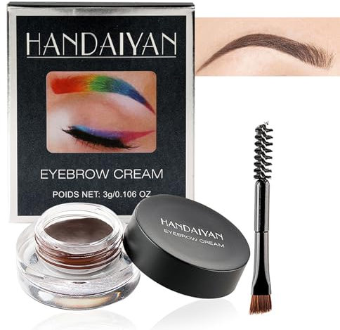 Wasserfeste Augenbrauencreme - 24 Stunden Lang Anhaltend Augenbrauen Gel Multifunktional Augenbrauenfarbe & Eyeliner Gel - Hochpigmentiert, Nicht Leicht Zu Verschmieren Und Zu Verblassen