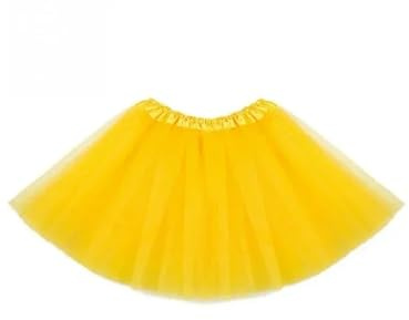 Super Mundo - Falda de Tutu Color Amarillo Ballet 3 Capas 40cm Accesorios de Vestimenta de Baile Niñas para Vestirse Disfraces Danza (98317)