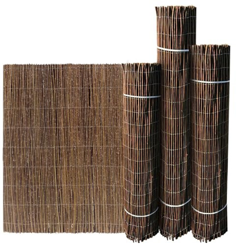 FlickBuyz Willow Fencing Screening Rolls - Natural Willow Outdoor Garden Privacy Fence Covering, Wooden Garden Screen Mat, Ideal for Outdoor Use, Backyard, Patio