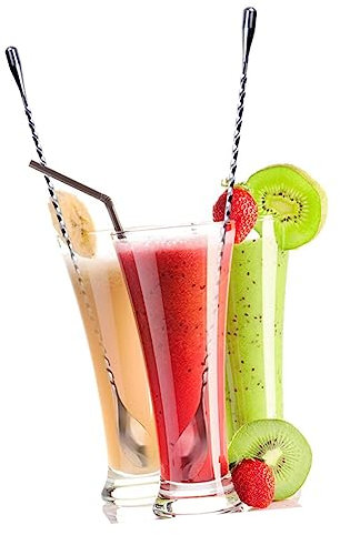 OFFSCH 2piezas Cucharas Mezcladoras De Mango Acero Inoxidable Cucharas para Cócteles para