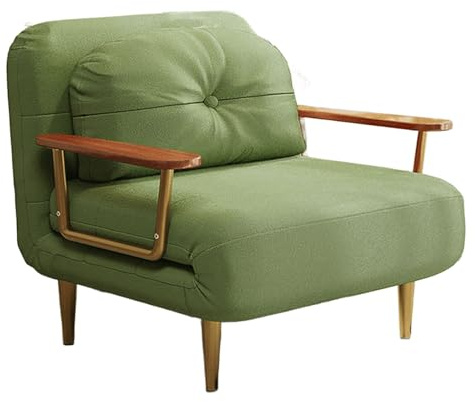 Queen Size Dra ut soffbädden, avtagbar tvättbar sammet soffstol, 6-position justerbar baksida, vikbar gästsäng för vardagsrum, lägenhet, kontor (grön, 190 x 80 x 33 cm)
