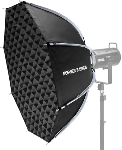 NEEWER Basics Octagonal Softbox Bowens Mount, 35.4'' Quick Release Soft Box Lighting Set with Grid, Compatible with Aputure 150c Compatible with Godox SL60w, for FS300C FS150B HB80C CB200C Q6, NS64P