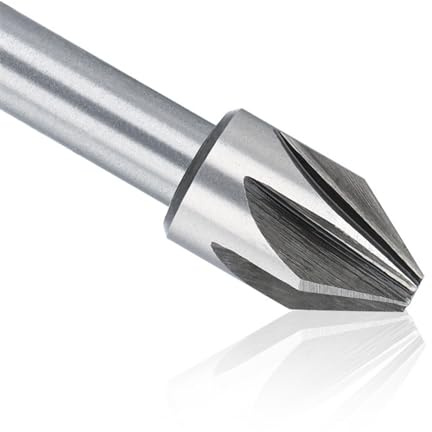 Fasborr, Fasfräs 60/90 grader HSS stålfasfräs 4/6/8/10/12/14/18 mm skärdiameter utvändig borr metall trä fasfräs skärverktyg (färg: 8x90D)