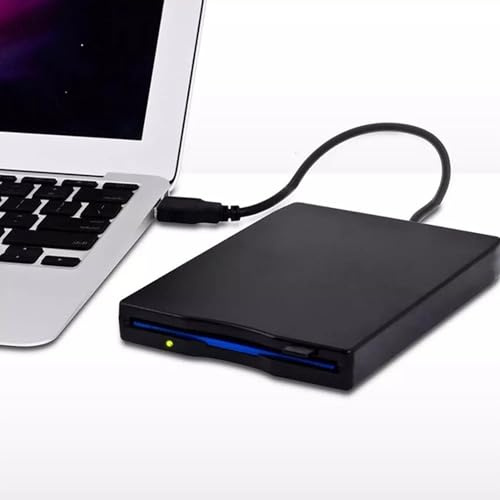 Ausla Lettore di Floppy Disk USB, unità Floppy Disk Esterna Portatile per Floppy Disk da 3,5 Pollici 720KB 1.44MB, con Forte Anti-interferenza, Compatibile con PC Laptop da 98 a 8.