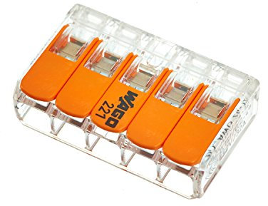 Wago Hebelverbindungsklemme 5 x 0,2-4 mm², 10 Stück Packung, BLV221415