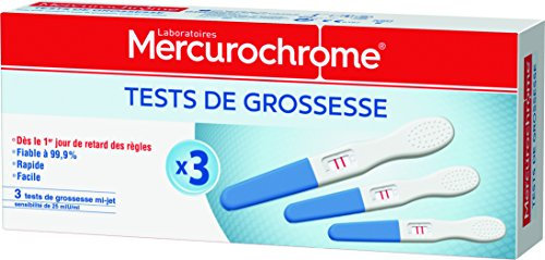 MERCUROCHROME - Test de Grossesse - Boite de 3 unités