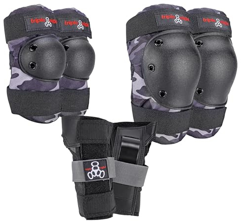 Triple Eight Saver Series 3-Pack Pad Set– Ideal for Skateboarding, In-line Skating, Roller Skating, and Biking