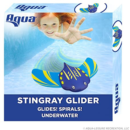 Aqua Stingray Underwater Glider, Swimming Pool Toy, Self-Propelled, Adjustable Fins, Travels up to 60 Feet, Dive and Retrieve Pool Toy