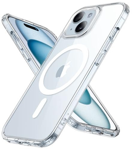 ESR für iPhone 15 Hülle, Kompatibel mit MagSafe, Militärnorm Schutz Magnetisches HandyHülle Case für iPhone 15, Vergilbungsbeständig Kratzfeste Rückseite, Classic Series Schutzhülle, Klar