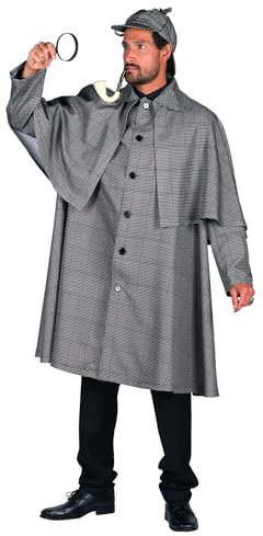 PARTY DISCOUNT NEU Herren-Kostüm Sherlock Holmes, Detektiv-Mantel, Gr. XL