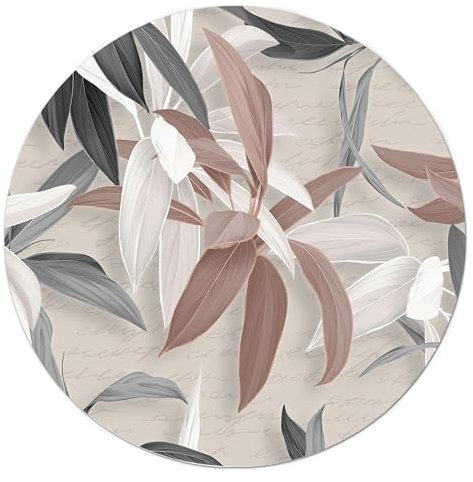 Lupia - Sottotutto decorato con stampa a colori in Legno ROTONDO Sotto bicchiere, piatto, pentola con varie dimensioni diam. 32 cm/LEAVES MIX