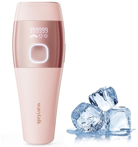 Epilatore Luce Pulsata per Donna e Uomo, Epilatore Laser con Raffreddamento Ghiaccio per Quasi Indolore e Risultati Duraturi, 24J Alta Energia Epilazione IPL per Viso/Schiena/Bikini/Corpo (Rosa)