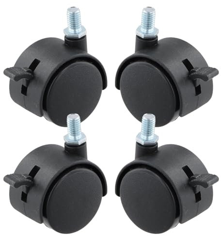 Ruedas Silla Oficina, Ruedas Giratorias Ruedas Giratorias, Ruedas Recambio Para Ruedas De Oficina, Negras, Silenciosas, Paquete De 4