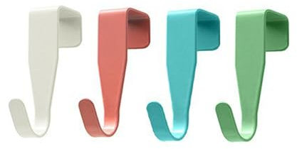 CALLYSONIC Türhaken, 4 StückTürhaken, Türhaken Zum Einhängen, Haken zum Aufhängen von Gegenständen, Stabile Aufhängung, Kein Bohren, Erhältlich in Verschiedenen Farben