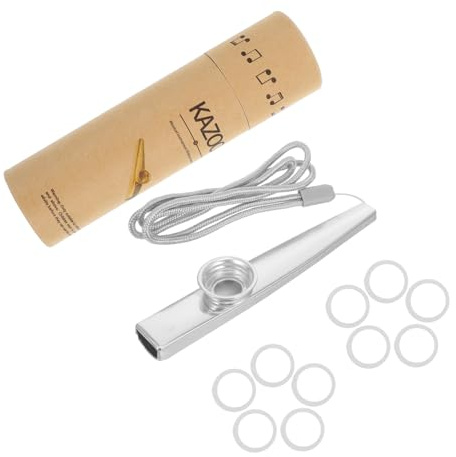 PHENOFICE Kazoo in Metallo Strumento Musicale Professionale con Diaframmi per Principianti e Giocattolo Musicale Trasportabile