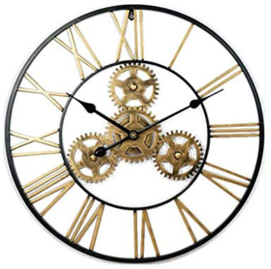 AYCDL Orologio da Parete Classico per Esterni, Orologio da Parete in Metallo per Giardino/Patio/Cortile, Impermeabile E Vintage, Bellissimo Snery