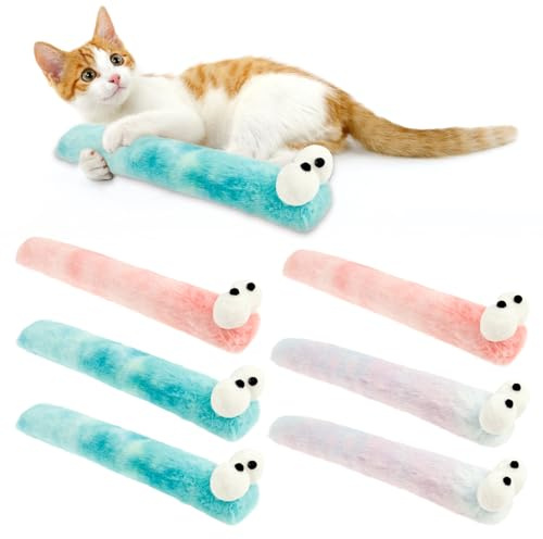 MENIBBLER 7Pcs Plush Cat Toy Pillow with Catnip Inside Soft Interactive Indoor Kitten Play and Exercise Toy to Promote Kitty Exercise for Indoor Cats