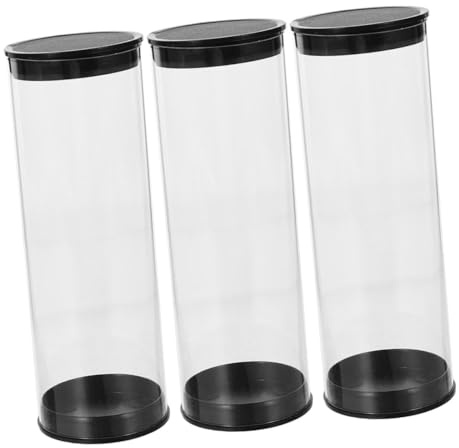 Parliky 3Pcs Transparent Golf Ball Tube Portable Ball Collection Case Clear Golf Box for Outdoor Use Plastic Holder Suitable for Tennis Storage