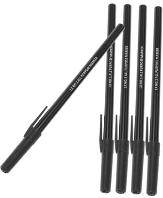 TOPBATHY 5 pièces Lot de Marqueurs Textiles Permanents pour Étiquettes de Vêtements Stylo Indélébile Étanche à Pointe Fine pour Marquage Linge et Organisation Maison