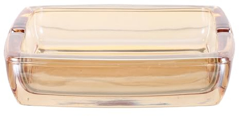 BESPORTBLE Posacenere Quadrato in Vetro Trasparente da 10 Cm Base Stabile Posacenere Decorativo per Casa e Ufficio per Sigarette e Sigari per Uso Interno ed Esterno